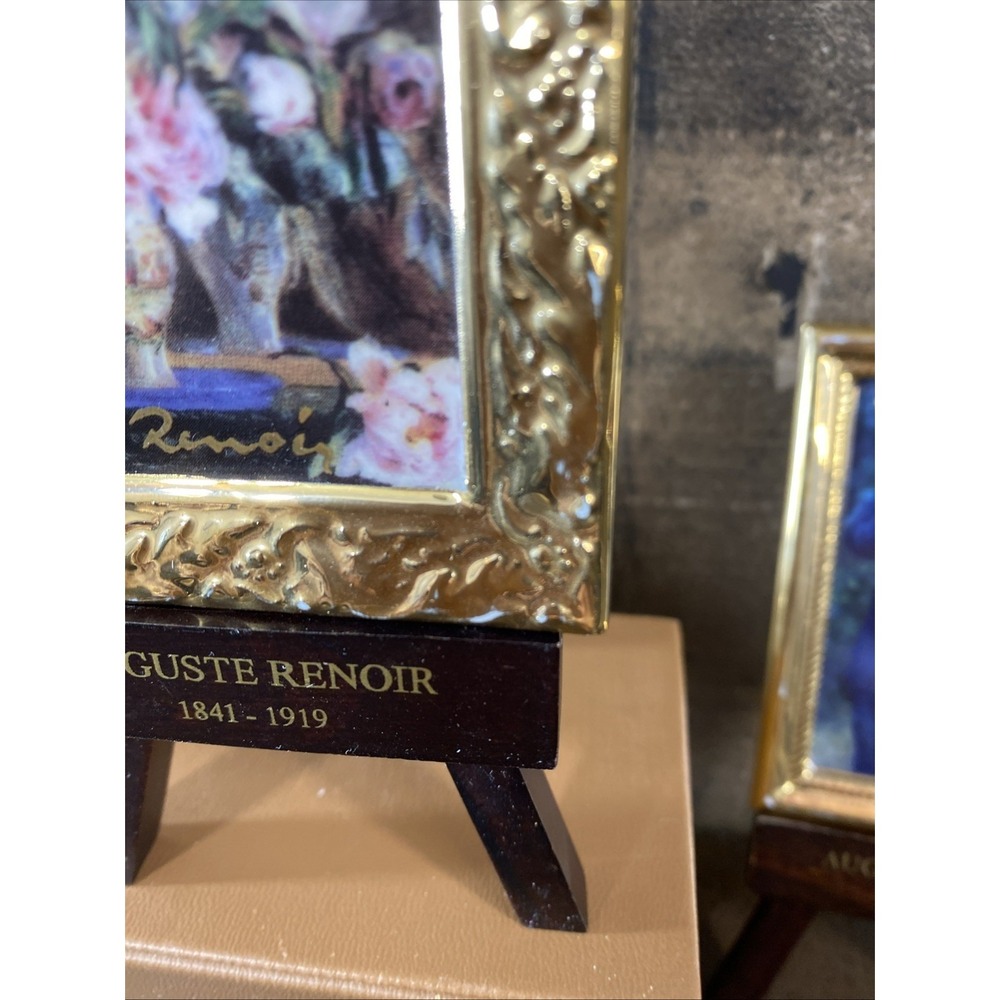 Goebel Artis Orbis Miniature Porcelain Pictures Set of 3 Renoir & Klimt Vintage - Picture 4 of 16